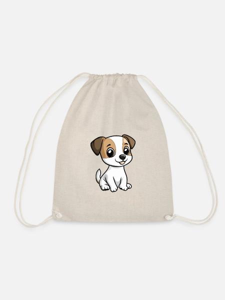 Jack Russell Terrier Hund Comic Baby - Turnbeutel - Natur