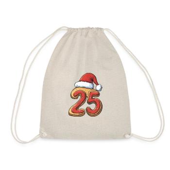 25 Zahl Weihnachten - Turnbeutel - Natur - Vorne
