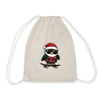 Owl Christmas Funny - Drawstring Bag - nature - Front