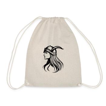 Tête de femme guerrière viking - Sac de sport léger - nature - Devant