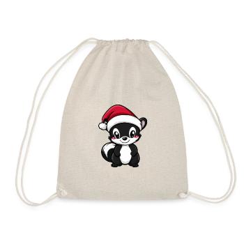 Skunk Noël mignon - Sac de sport léger - nature - Devant