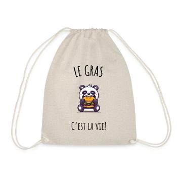 Le gras c'est la vie ! Humour de mangeur - Sac de sport léger - nature - Devant