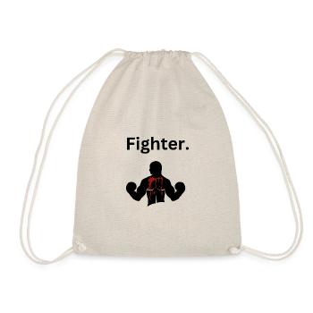 Kämpfer Boxen Kampfsport Fighter Handschuhe Herz - Turnbeutel - Natur - Vorne