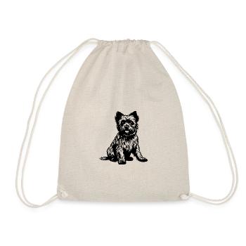 Yorkshire Terrier Hund Symbol - Turnbeutel - Natur - Vorne