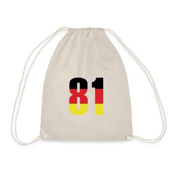81 Number Germany Jersey - Drawstring Bag - nature - Front