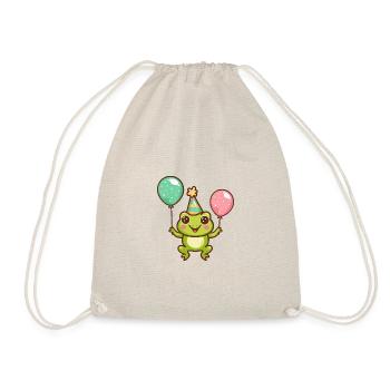 Frog Birthday Comic - Drawstring Bag - nature - Front