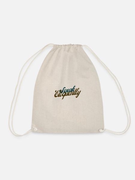 Speak Eloquently 02 - Drawstring Bag - nature