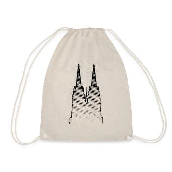 Cologne, Cathedral, NRW, Cologne Cathedral, (black) - Drawstring Bag - nature - Front