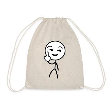 Fuck you stickman (2 col) - Turnbeutel - Natur - Vorne