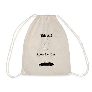 Cette fille aime sa voiture - Sac de sport léger - nature - Devant