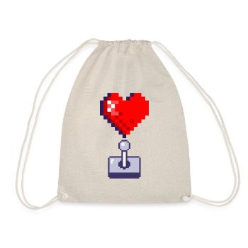 Joystick coeur rouge retro gaming - Sac de sport léger - nature - Devant