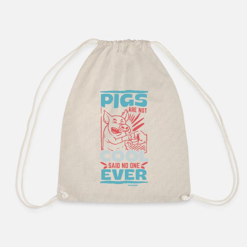 Pig Pig PigLet Sow Pigs Gift - Drawstring Bag - nature