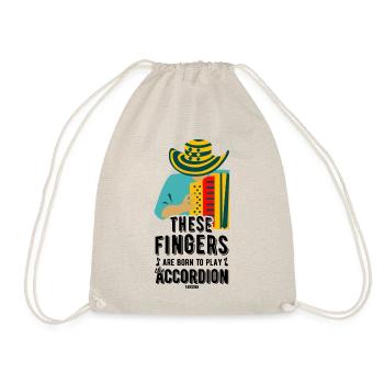 Born To Play The Accordeon - Drawstring Bag - nature - Front