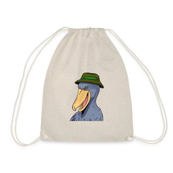 Shoebill Bird Ornithologist Forest I Gift - Drawstring Bag - nature - Front