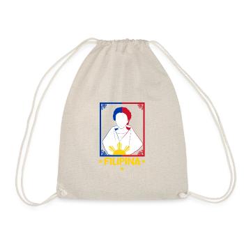 Philippines Filipina Flag Dalagang I Gift - Drawstring Bag - nature - Front