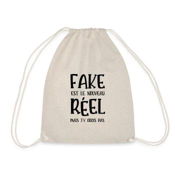 fake est le nouveau réel - Sac de sport léger - nature - Devant