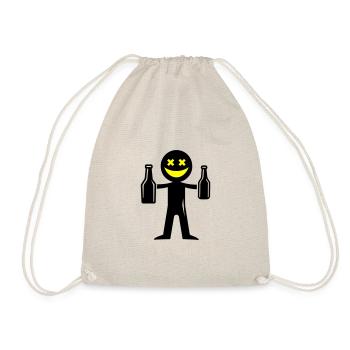 Stick Figure Beer - Drawstring Bag - nature - Front