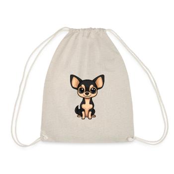 Chihuahua Dog Comic Baby - Drawstring Bag - nature - Front