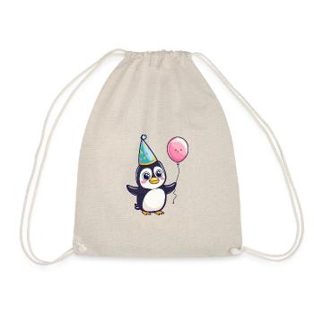 Penguin Birthday Baby - Drawstring Bag - nature - Front