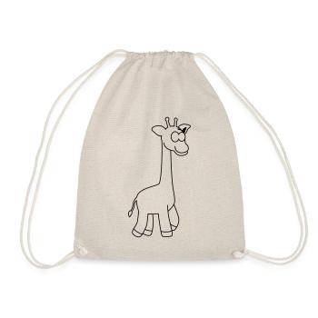 Giraffe Comic Tier - Turnbeutel - Natur - Vorne