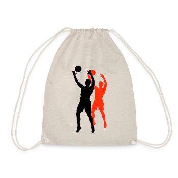 Volleyball Player Silhouette - Drawstring Bag - nature - Front