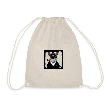 Drôle de chien français de bouledogue de style mafieux - Sac de sport léger - nature - Devant