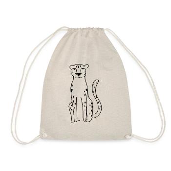 Dessin mignon de guépard, Wildcat Safari - Sac de sport léger - nature - Devant