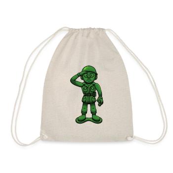 Soldat militaire vert Toy Sergeant saluant - Sac de sport léger - nature - Devant