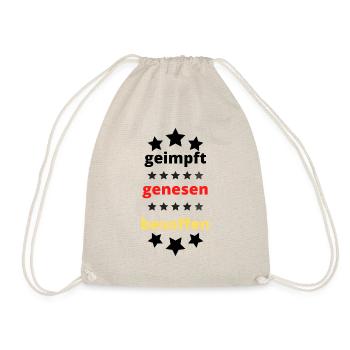 Geimpft Genesen Besoffen T-Shirt - Turnbeutel - Natur - Vorne