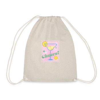 Cocktail - Pink - Drawstring Bag - nature - Front
