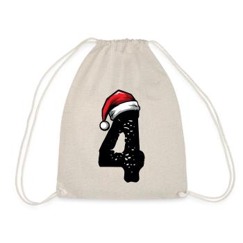 4 Numéro de Noël - Sac de sport léger - nature - Devant