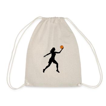 Basketball Player Symbol Basketball Player Woman - Drawstring Bag - nature - Front