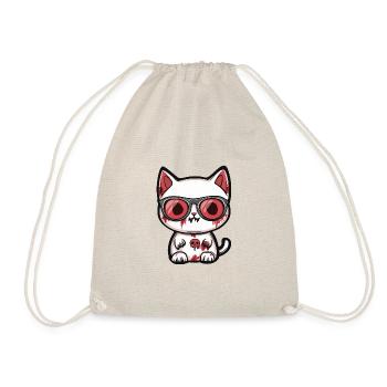 Katze Halloween Cool - Turnbeutel - Natur - Vorne