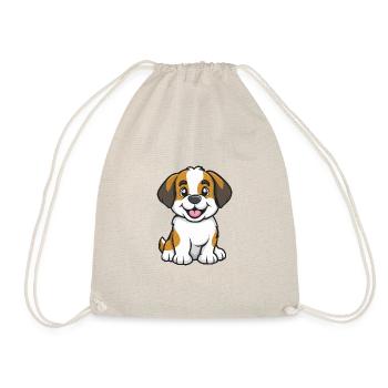 Saint Bernard Hund Comic Baby - Turnbeutel - Natur - Vorne