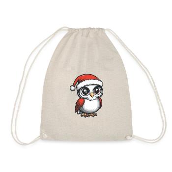 Owl Christmas Cute - Drawstring Bag - nature - Front