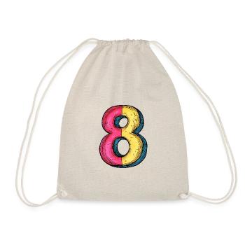 8 Symbole numérique - Sac de sport léger - nature - Devant