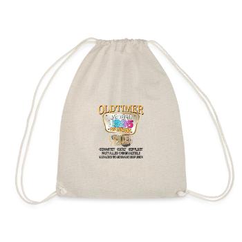 Vintage Model 1995 Well Preserved Funny Birth Tag - Drawstring Bag - nature - Front