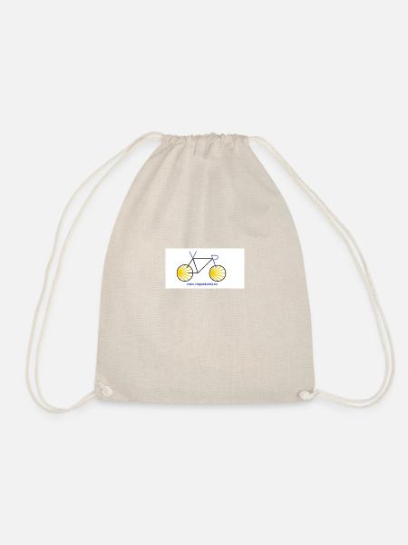 Bicycle Geometric Sun - Drawstring Bag - nature