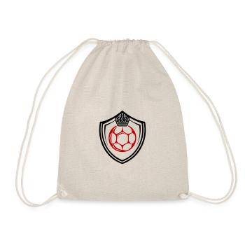 Fussball Logo Schild Mannschaft - Turnbeutel - Natur - Vorne