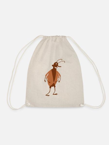 Käfer mit Jacke - Turnbeutel - Natur
