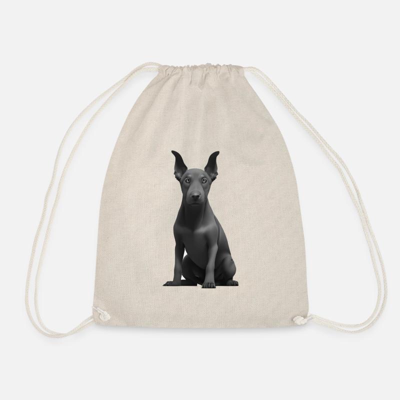 Doberman Trainer Doberman Dog Doberman Puppy - Drawstring Bag - nature