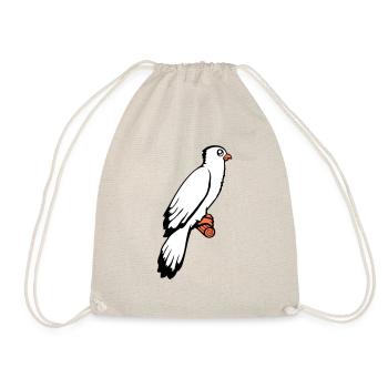 oiseau assis mignon cage branche animal de compagnie cher perroquet - Sac de sport léger - nature - Devant