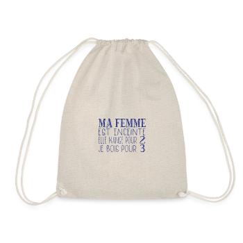 Cadeau homme femme enceinte - Sac de sport léger - nature - Devant