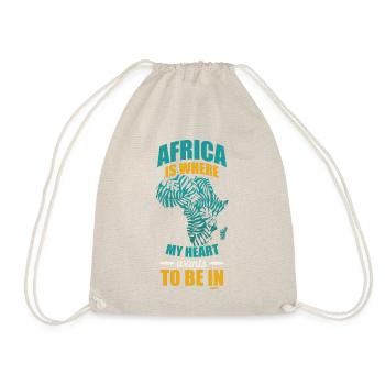 Africa Is Where My Heart Wants To be In - Turnbeutel - Natur - Vorne