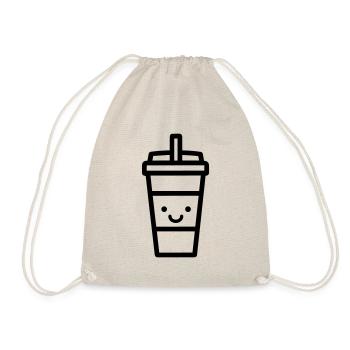 Kaffeebecher - Turnbeutel - Natur - Vorne