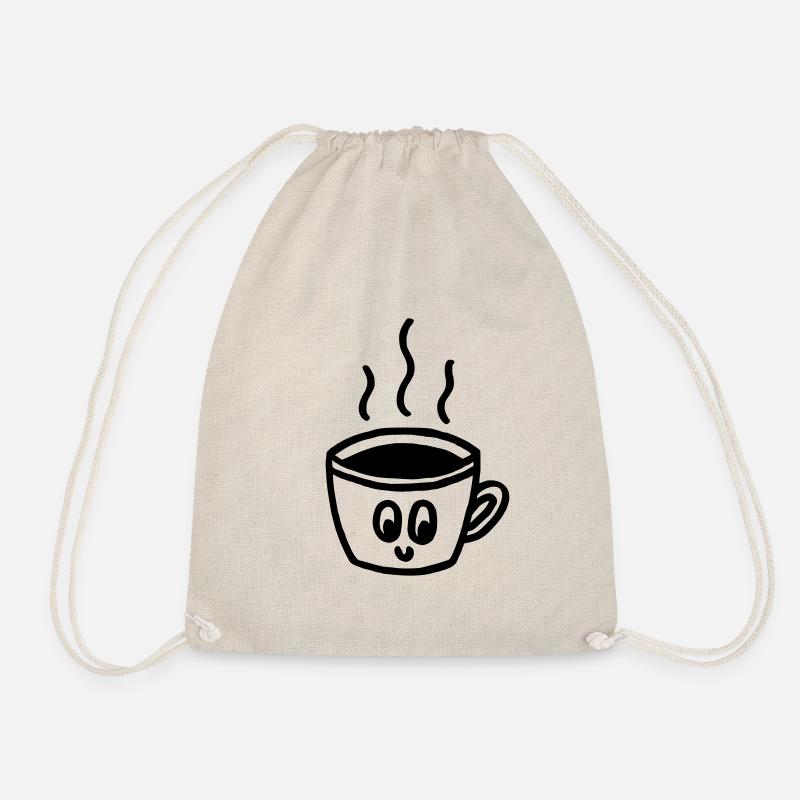 Gemütliche Kaffeetasse - Turnbeutel - Natur