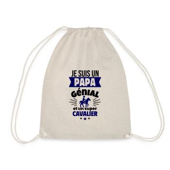 Papa génial & cavalier – idée fête des pères - Sac de sport léger - nature - Devant