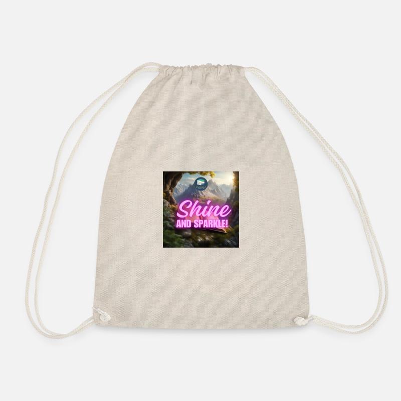 Emerald shine and sparkle - Drawstring Bag - nature