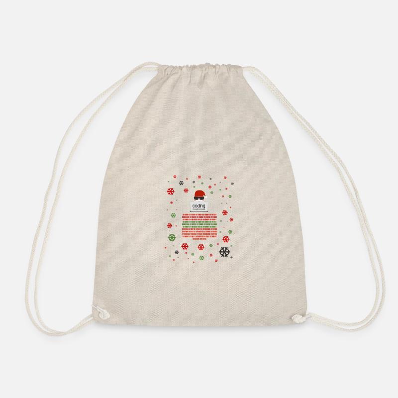 Weihnachtsmann-Programmierer - Turnbeutel - Natur