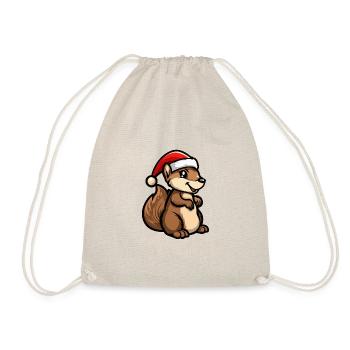 Squirrel Christmas - Drawstring Bag - nature - Front